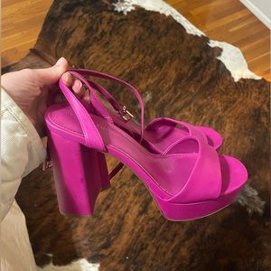Pink Vince Camuto block heels